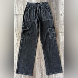 Halara Flex High-Rise Pockets Straight Leg Casual Cargo Jeans SMALL (4-6) Tall